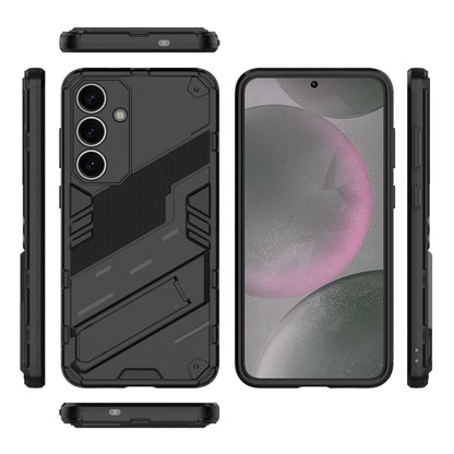 For Samsung Galaxy S25+ 5G Punk Armor 2 in 1 PC + TPU Shockproof Phone Case with Invisible Holder(Black) - Galaxy S25+ 5G Cases by PMC Jewellery | Online Shopping South Africa | PMC Jewellery | Buy Now Pay Later Mobicred