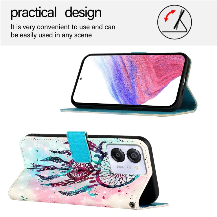 For Blackview Color 8 3D Painting Horizontal Flip Leather Phone Case(Color Drop Wind Chimes) - More Brand by PMC Jewellery | Online Shopping South Africa | PMC Jewellery | Buy Now Pay Later Mobicred