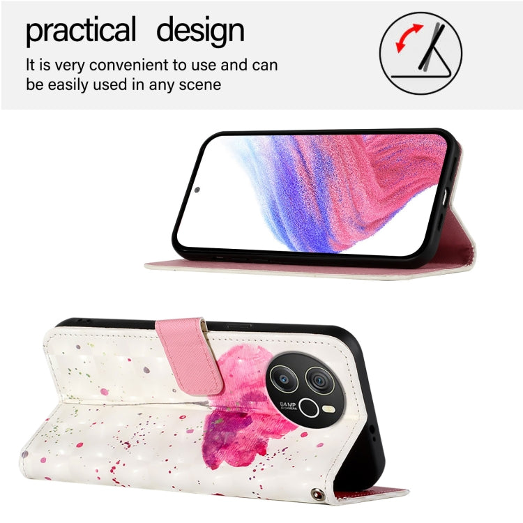 For Blackview Shark 8 3D Painting Horizontal Flip Leather Phone Case(Flower) - More Brand by PMC Jewellery | Online Shopping South Africa | PMC Jewellery | Buy Now Pay Later Mobicred