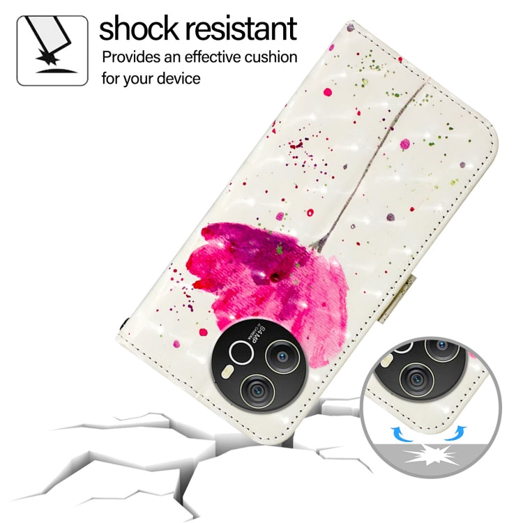 For Blackview Shark 8 3D Painting Horizontal Flip Leather Phone Case(Flower) - More Brand by PMC TechLife | Online Shopping South Africa | PMC TechLife | Buy Now Pay Later Mobicred
