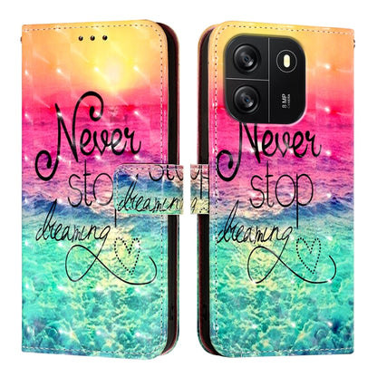 For Blackview Wave 6C 3D Painting Horizontal Flip Leather Phone Case(Chasing Dreams) - More Brand by PMC Jewellery | Online Shopping South Africa | PMC Jewellery | Buy Now Pay Later Mobicred