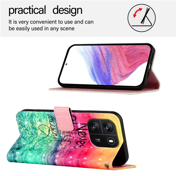 For Blackview Wave 6C 3D Painting Horizontal Flip Leather Phone Case(Chasing Dreams) - More Brand by PMC Jewellery | Online Shopping South Africa | PMC Jewellery | Buy Now Pay Later Mobicred