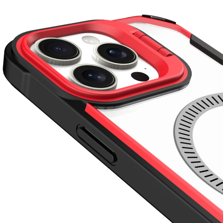 For iPhone 16 Plus Transparent Acrylic MagSafe Lens Holder Phone Case(Pink) - iPhone 16 Plus Cases by PMC TechLife | Online Shopping South Africa | PMC TechLife | Buy Now Pay Later Mobicred