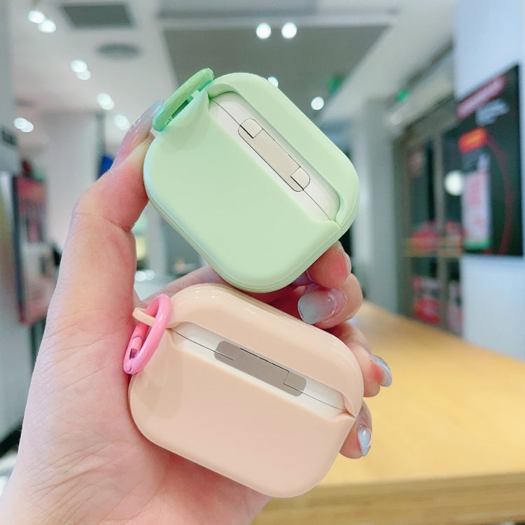 For AirPods Pro 2 Fresh 3D Text Skin Feel Earbuds Box PC Case(Green) - For AirPods Pro 2 by PMC Jewellery | Online Shopping South Africa | PMC Jewellery | Buy Now Pay Later Mobicred