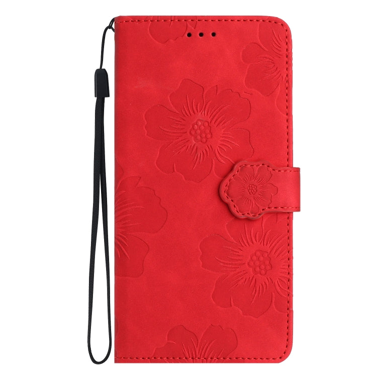 For Samsung Galaxy S25 Ultra 5G Flower Embossing Pattern Leather Phone Case(Red) - Galaxy S25 Ultra 5G Cases by PMC Jewellery | Online Shopping South Africa | PMC Jewellery | Buy Now Pay Later Mobicred