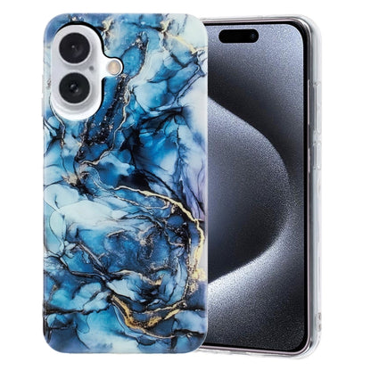 For iPhone 16 IMD Marble TPU Phone Case(Grey) - iPhone 16 Cases by PMC Jewellery | Online Shopping South Africa | PMC Jewellery | Buy Now Pay Later Mobicred