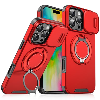 For iPhone 16 Pro Sliding Camshield Ring Holder Phone Case(Red) - iPhone 16 Pro Cases by PMC Jewellery | Online Shopping South Africa | PMC Jewellery | Buy Now Pay Later Mobicred