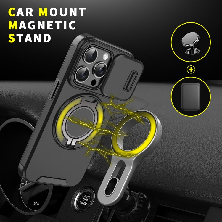 For iPhone 16 Sliding Camshield Ring Holder Phone Case(Orange) - iPhone 16 Cases by PMC TechLife | Online Shopping South Africa | PMC TechLife | Buy Now Pay Later Mobicred