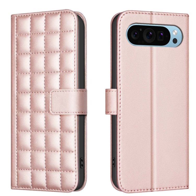 For Google Pixel 9 Pro Square Texture Leather Phone Case(Rose Gold) - Google Cases by PMC Jewellery | Online Shopping South Africa | PMC Jewellery | Buy Now Pay Later Mobicred