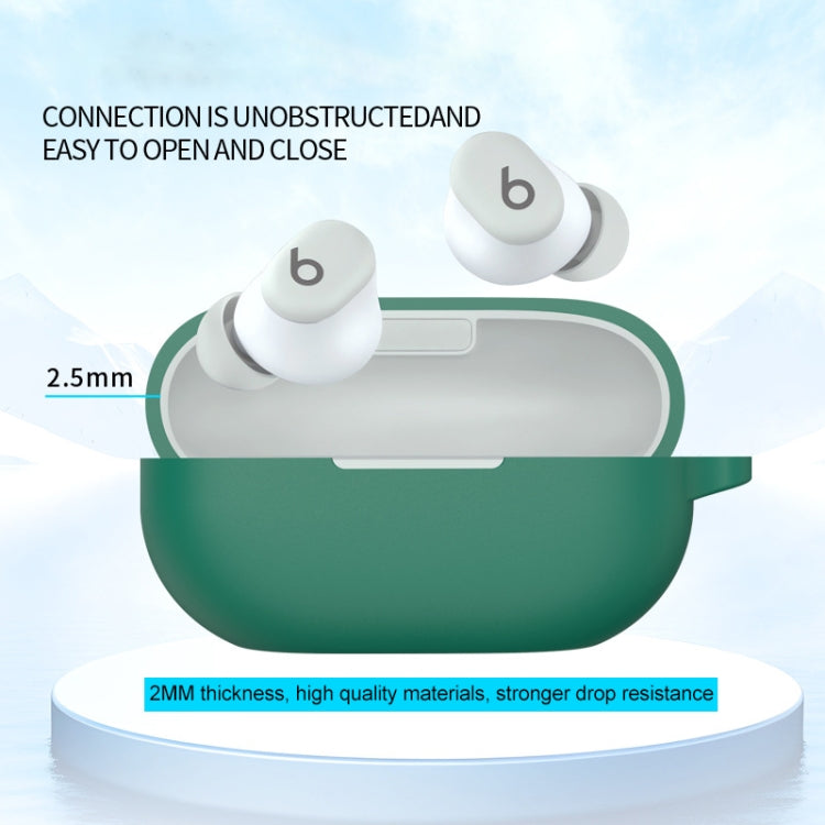 For Beats Solo Buds Wireless Earphones Silicone Protective Case with Hole(Dark Green) - Other Case by PMC Jewellery | Online Shopping South Africa | PMC Jewellery | Buy Now Pay Later Mobicred