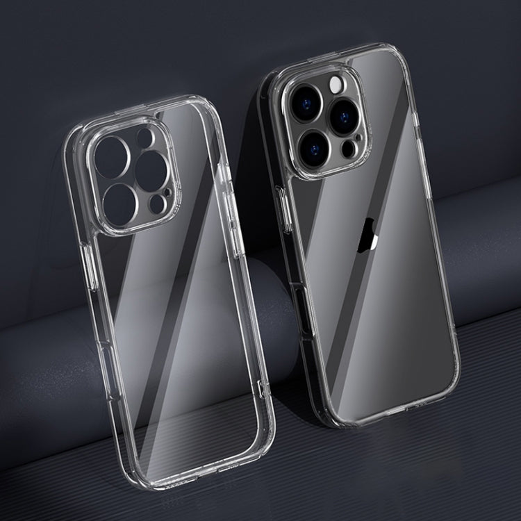For iPhone 16 Pro Four Corner Airbag Transparent Glass Phone Case - iPhone 16 Pro Cases by PMC TechLife | Online Shopping South Africa | PMC TechLife | Buy Now Pay Later Mobicred