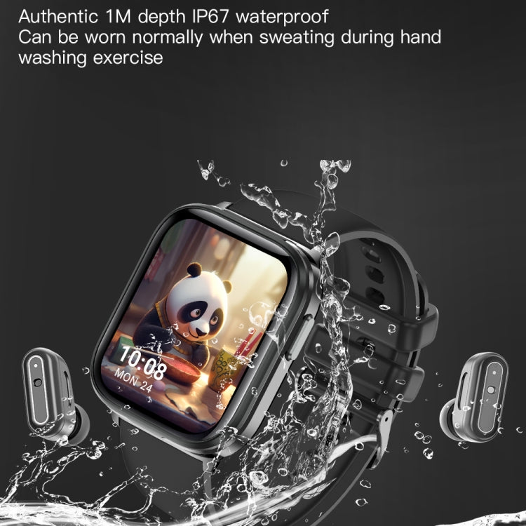 X9 1.85 inch Square Screen 2 in 1 Bluetooth Earphone Smart Watch(Gold Pink) - Smart Watches by PMC Jewellery | Online Shopping South Africa | PMC Jewellery | Buy Now Pay Later Mobicred