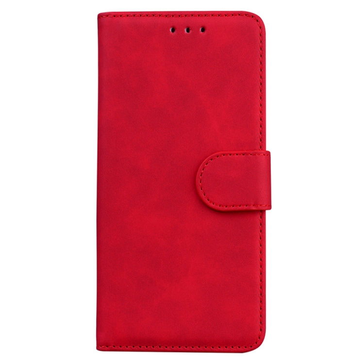 For Samsung Galaxy S25 Ultra 5G Skin Feel Pure Color Flip Leather Phone Case(Red) - Galaxy S25 Ultra 5G Cases by PMC Jewellery | Online Shopping South Africa | PMC Jewellery | Buy Now Pay Later Mobicred