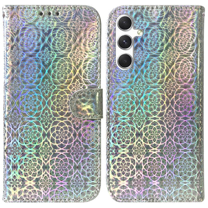 For Samsung Galaxy S25 5G Colorful Magnetic Buckle Leather Phone Case(Silver) - Galaxy S25 5G Cases by PMC Jewellery | Online Shopping South Africa | PMC Jewellery | Buy Now Pay Later Mobicred