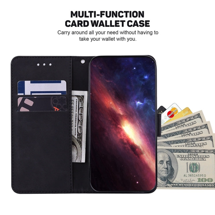 For Samsung Galaxy S25 5G Geometric Embossed Leather Phone Case(Black) - Galaxy S25 5G Cases by PMC Jewellery | Online Shopping South Africa | PMC Jewellery | Buy Now Pay Later Mobicred