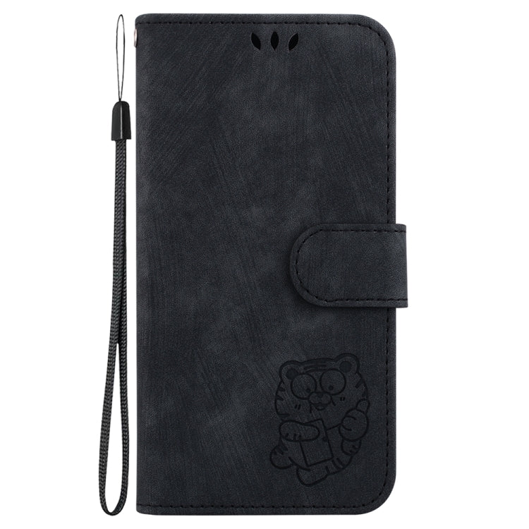 For Samsung Galaxy S25 5G Little Tiger Embossed Leather Phone Case(Black) - Galaxy S25 5G Cases by PMC Jewellery | Online Shopping South Africa | PMC Jewellery | Buy Now Pay Later Mobicred