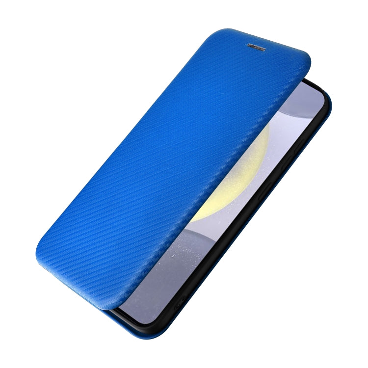 For Samsung Galaxy S25+ 5G Carbon Fiber Texture Flip Leather Phone Case(Blue) - Galaxy S25+ 5G Cases by PMC Jewellery | Online Shopping South Africa | PMC Jewellery | Buy Now Pay Later Mobicred