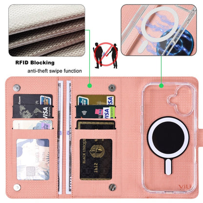 For iPhone 16 Pro ViLi GHA-C Series RFID MagSafe Magnetic Flip Leather Phone Case(Pink) - iPhone 16 Pro Cases by ViLi | Online Shopping South Africa | PMC Jewellery | Buy Now Pay Later Mobicred