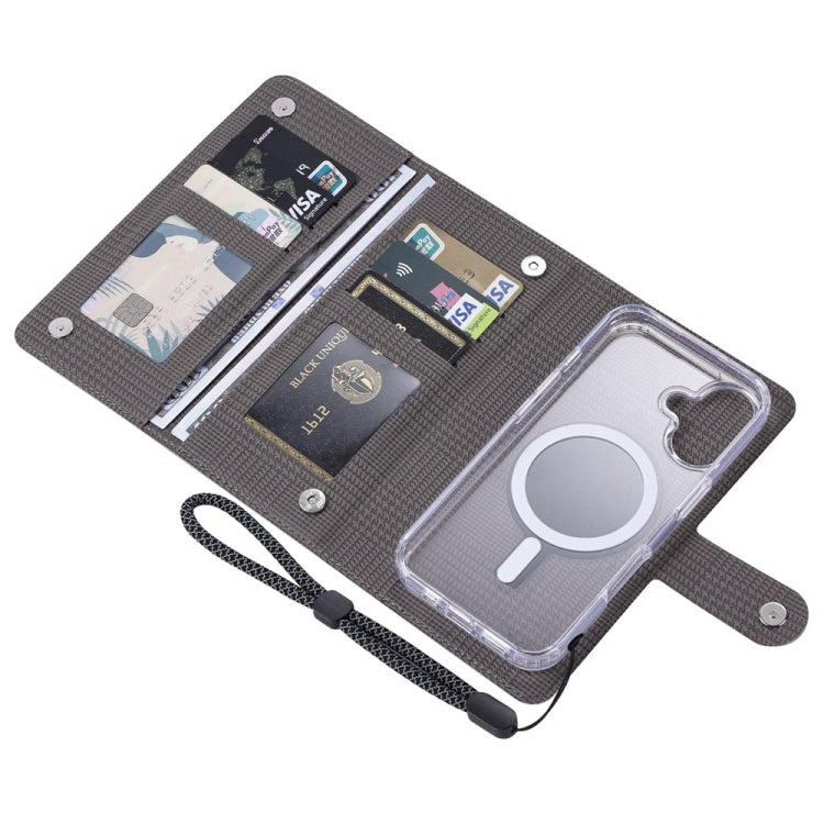 For iPhone 15 Plus ViLi GHA-C Series RFID MagSafe Magnetic Flip Leather Phone Case(Grey) - iPhone 15 Plus Cases by ViLi | Online Shopping South Africa | PMC Jewellery | Buy Now Pay Later Mobicred