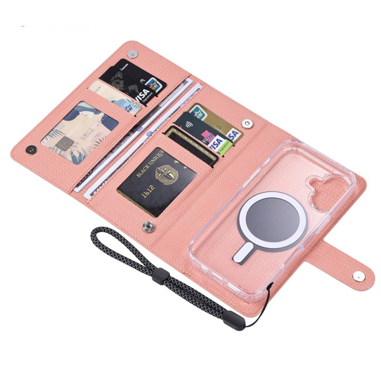 For iPhone 15 Plus ViLi GHA-C Series RFID MagSafe Magnetic Flip Leather Phone Case(Pink) - iPhone 15 Plus Cases by ViLi | Online Shopping South Africa | PMC Jewellery | Buy Now Pay Later Mobicred