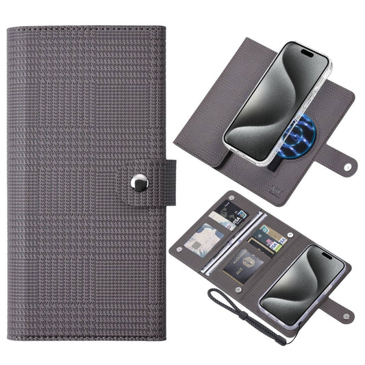 For iPhone 15 Pro Max ViLi GHA-C Series RFID MagSafe Magnetic Flip Leather Phone Case(Grey) - iPhone 15 Pro Max Cases by ViLi | Online Shopping South Africa | PMC Jewellery | Buy Now Pay Later Mobicred