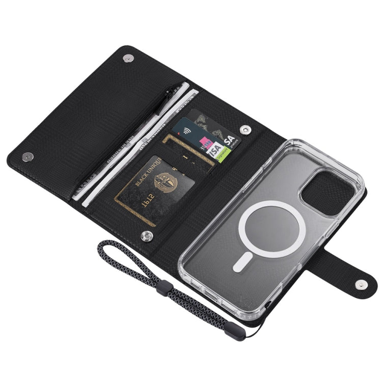 For iPhone 16 Pro ViLi GHB-C Series RFID MagSafe Magnetic Flip Leather Phone Case(Black) - iPhone 16 Pro Cases by ViLi | Online Shopping South Africa | PMC Jewellery | Buy Now Pay Later Mobicred