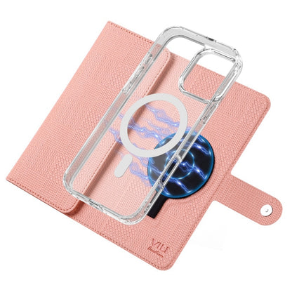 For iPhone 13 Pro ViLi GHB-C Series RFID MagSafe Magnetic Flip Leather Phone Case(Pink) - iPhone 13 Pro Cases by ViLi | Online Shopping South Africa | PMC Jewellery | Buy Now Pay Later Mobicred