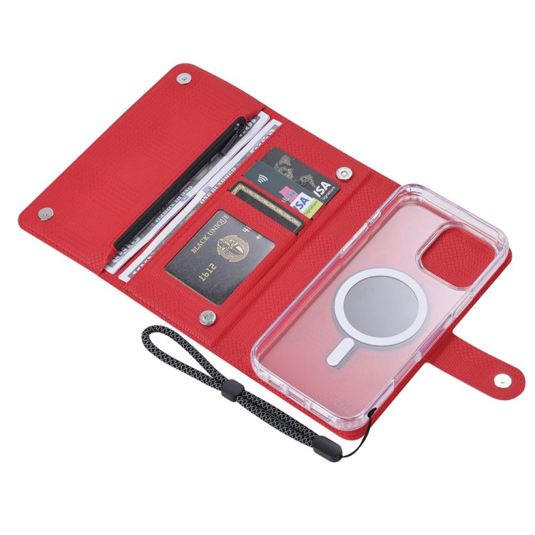 For iPhone 13 Pro ViLi GHB-C Series RFID MagSafe Magnetic Flip Leather Phone Case(Red) - iPhone 13 Pro Cases by ViLi | Online Shopping South Africa | PMC Jewellery | Buy Now Pay Later Mobicred