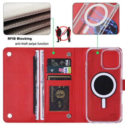 For iPhone 13 Pro ViLi GHB-C Series RFID MagSafe Magnetic Flip Leather Phone Case(Red) - iPhone 13 Pro Cases by ViLi | Online Shopping South Africa | PMC Jewellery | Buy Now Pay Later Mobicred