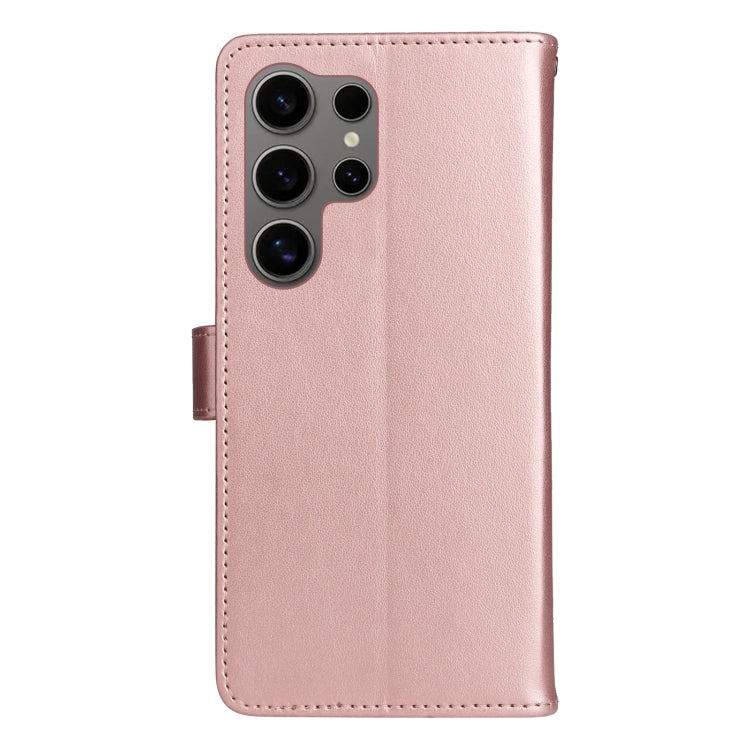 For Samsung Galaxy S25 Ultra 5G Cat and Bee Embossed Flip Leather Phone Case(Rose Gold) - Galaxy S25 Ultra 5G Cases by PMC Jewellery | Online Shopping South Africa | PMC Jewellery | Buy Now Pay Later Mobicred