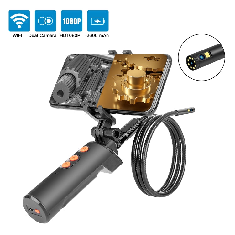 F280 1080P IP68 Waterproof Dual Camera WiFi Digital Endoscope, Length:5m Snake Tube(Black) -  by PMC Jewellery | Online Shopping South Africa | PMC Jewellery | Buy Now Pay Later Mobicred