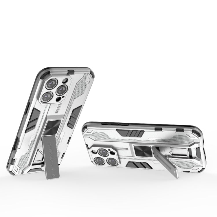 For iPhone 16 Pro Max Supersonic PC + TPU Holder Phone Case(White) - iPhone 16 Pro Max Cases by PMC TechLife | Online Shopping South Africa | PMC TechLife | Buy Now Pay Later Mobicred