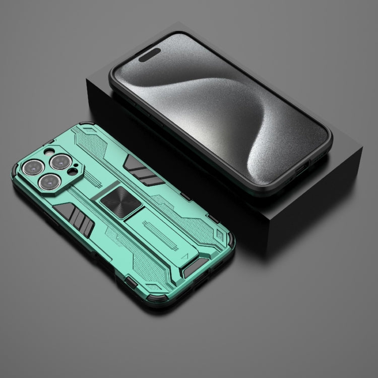 For iPhone 16 Pro Max Supersonic PC + TPU Holder Phone Case(Green) - iPhone 16 Pro Max Cases by PMC TechLife | Online Shopping South Africa | PMC TechLife | Buy Now Pay Later Mobicred