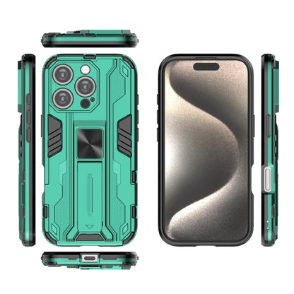 For iPhone 16 Pro Supersonic PC + TPU Holder Phone Case(Green) - iPhone 16 Pro Cases by PMC Jewellery | Online Shopping South Africa | PMC Jewellery | Buy Now Pay Later Mobicred