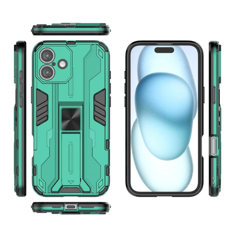 For iPhone 16 Plus Supersonic PC + TPU Holder Phone Case(Green) - iPhone 16 Plus Cases by PMC Jewellery | Online Shopping South Africa | PMC Jewellery | Buy Now Pay Later Mobicred