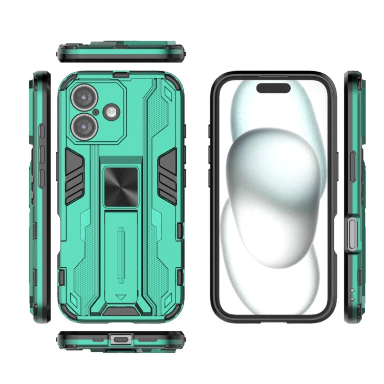 For iPhone 16 Supersonic PC + TPU Holder Phone Case(Green) - iPhone 16 Cases by PMC Jewellery | Online Shopping South Africa | PMC Jewellery | Buy Now Pay Later Mobicred