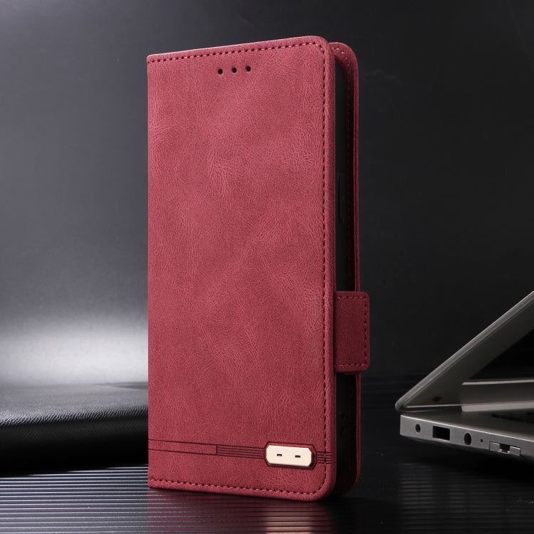 For iPhone 16e Magnetic Clasp Leather Phone Case(Red) - iPhone 16e Cases by PMC TechLife | Online Shopping South Africa | PMC TechLife | Buy Now Pay Later Mobicred