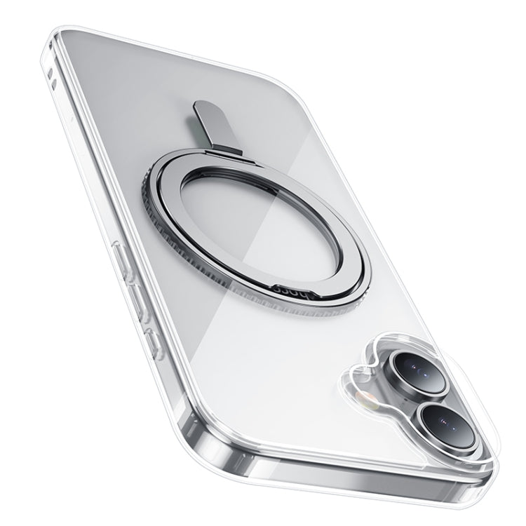 For iPhone 16 Plus hoco AS1 MagSafe Magnetic Rotating Stand Phone Case(Black) - iPhone 16 Plus Cases by hoco | Online Shopping South Africa | PMC Jewellery | Buy Now Pay Later Mobicred