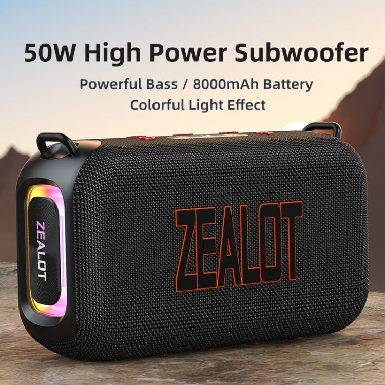 Zealot S85 50W Outdoor Waterproof Portable Bluetooth Speaker(Grey) - Waterproof Speaker by ZEALOT | Online Shopping South Africa | PMC Jewellery | Buy Now Pay Later Mobicred