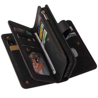 For Redmi K70 Skin Feel Multi Card Slots Zipper Wallet Leather Phone Case(Black) - K70 Cases by PMC Jewellery | Online Shopping South Africa | PMC Jewellery | Buy Now Pay Later Mobicred