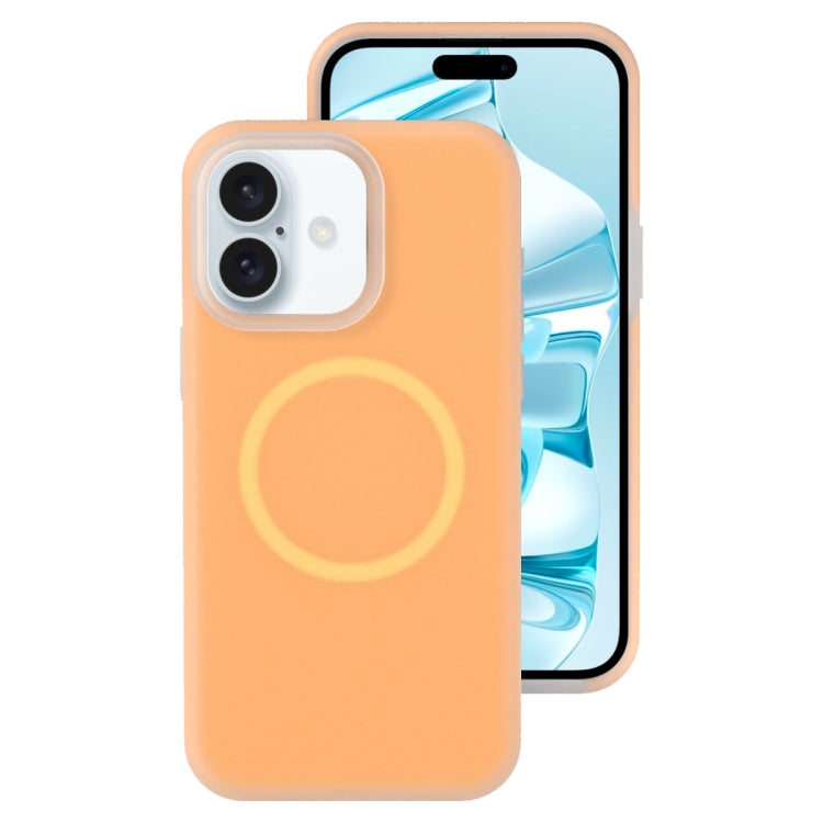 For iPhone 16 Jelly Liquid Silicone MagSafe Magnetic Phone Case(Orange) - iPhone 16 Cases by PMC TechLife | Online Shopping South Africa | PMC TechLife | Buy Now Pay Later Mobicred