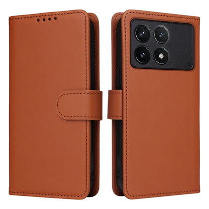 For Redmi K70 / K70 Pro BETOPNICE BN-005 2 in 1 Detachable Imitate Genuine Leather Phone Case(Brown) - K70 Pro Cases by BETOPNICE | Online Shopping South Africa | PMC Jewellery | Buy Now Pay Later Mobicred