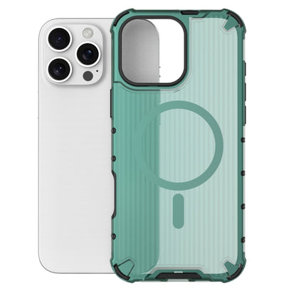 For iPhone 16 Pro Max Grating Airbag Shockproof MagSafe Frosted Phone Case(Green) - iPhone 16 Pro Max Cases by PMC Jewellery | Online Shopping South Africa | PMC Jewellery | Buy Now Pay Later Mobicred