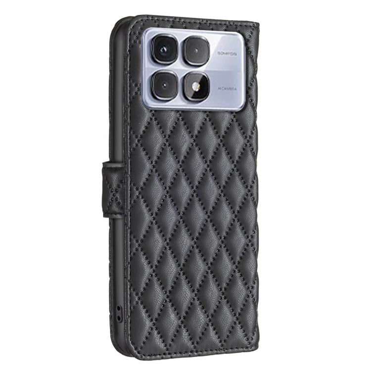 For Redmi K70 Ultra Diamond Lattice Wallet Flip Leather Phone Case(Black) - Xiaomi Cases by PMC Jewellery | Online Shopping South Africa | PMC Jewellery | Buy Now Pay Later Mobicred