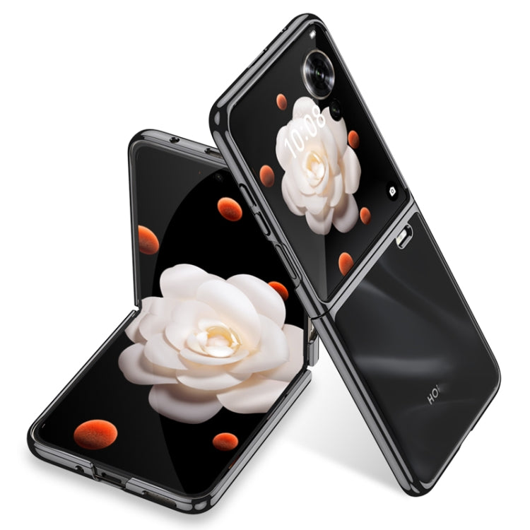 For Honor Magic V Flip GKK Electroplating Full Coverage Phone Case(Black) - free shipping - PMC Jewellery - Order now!