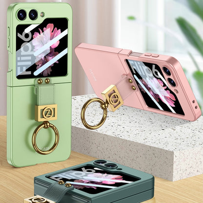 For Samsung Galaxy Z Flip6 GKK Integrated Ultra-thin Phone Case with Z Ring Holder(Pink) - Galaxy Z Flip6 5G Cases by GKK | Online Shopping South Africa | PMC Jewellery | Buy Now Pay Later Mobicred