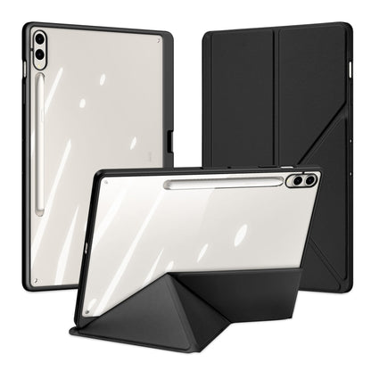 For Samsung Galaxy Tab S9+ / S9 FE+ DUX DUCIS Magi Series Smart Leather Tablet Case(Black) - Galaxy Tab S9+ Cases by DUX DUCIS | Online Shopping South Africa | PMC Jewellery | Buy Now Pay Later Mobicred