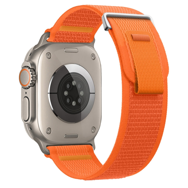 For Apple Watch Ultra 2 49mm Dual-Section Loop Nylon Watch Band(Orange) - Watch Bands by PMC Jewellery | Online Shopping South Africa | PMC Jewellery | Buy Now Pay Later Mobicred