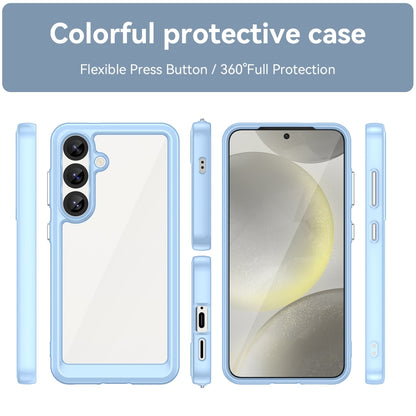 For Samsung Galaxy S25 5G Colorful Series Acrylic Hybrid TPU Phone Case(Blue) - Galaxy S25 5G Cases by PMC Jewellery | Online Shopping South Africa | PMC Jewellery | Buy Now Pay Later Mobicred