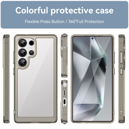 For Samsung Galaxy S25 Ultra 5G Colorful Series Acrylic Hybrid TPU Phone Case(Transparent Grey) - Galaxy S25 Ultra 5G Cases by PMC Jewellery | Online Shopping South Africa | PMC Jewellery | Buy Now Pay Later Mobicred